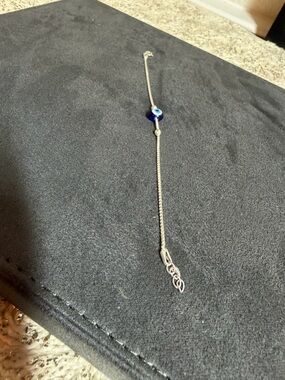 Sterling silver protective eye bracelet